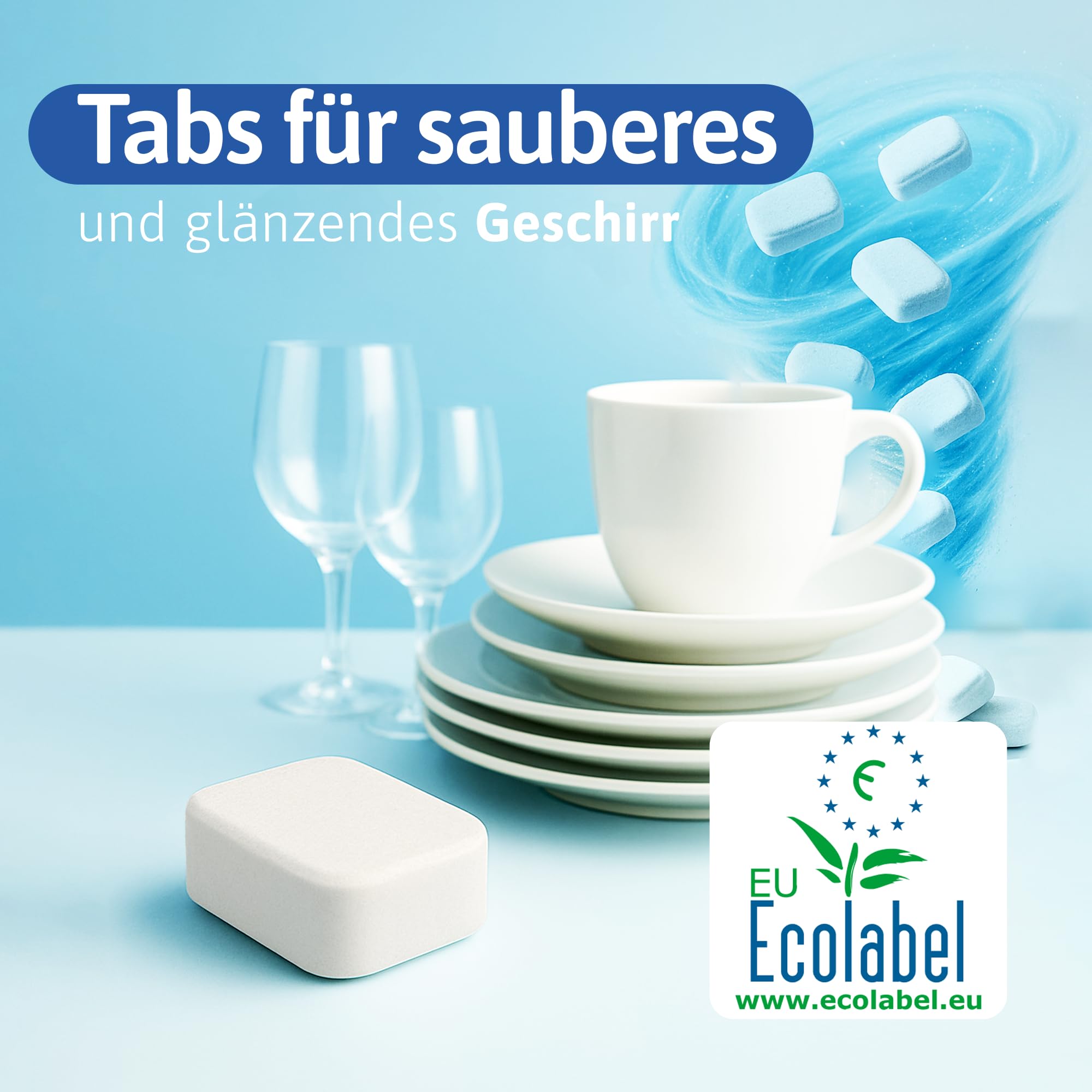 Natulim 6in1 Öko Spülmaschinentabs Geschirrspültabs ohne Plastik mit starker Reinigungskraft, Spültabs mit Entkalkung, Glanz & Glasschutz, Extra-Trockeneffekt & Spülmaschinensalz Funktion (30 Stück) 2