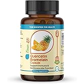 TrueMed Quercetin Bromelain Supplement Supports Immune Function, Cardiovascular Health & Antioxidant Protection 800mg Quercetin 165mg Bromelain, 60 Veg Capsules, Supports Healthy Inflammation Response