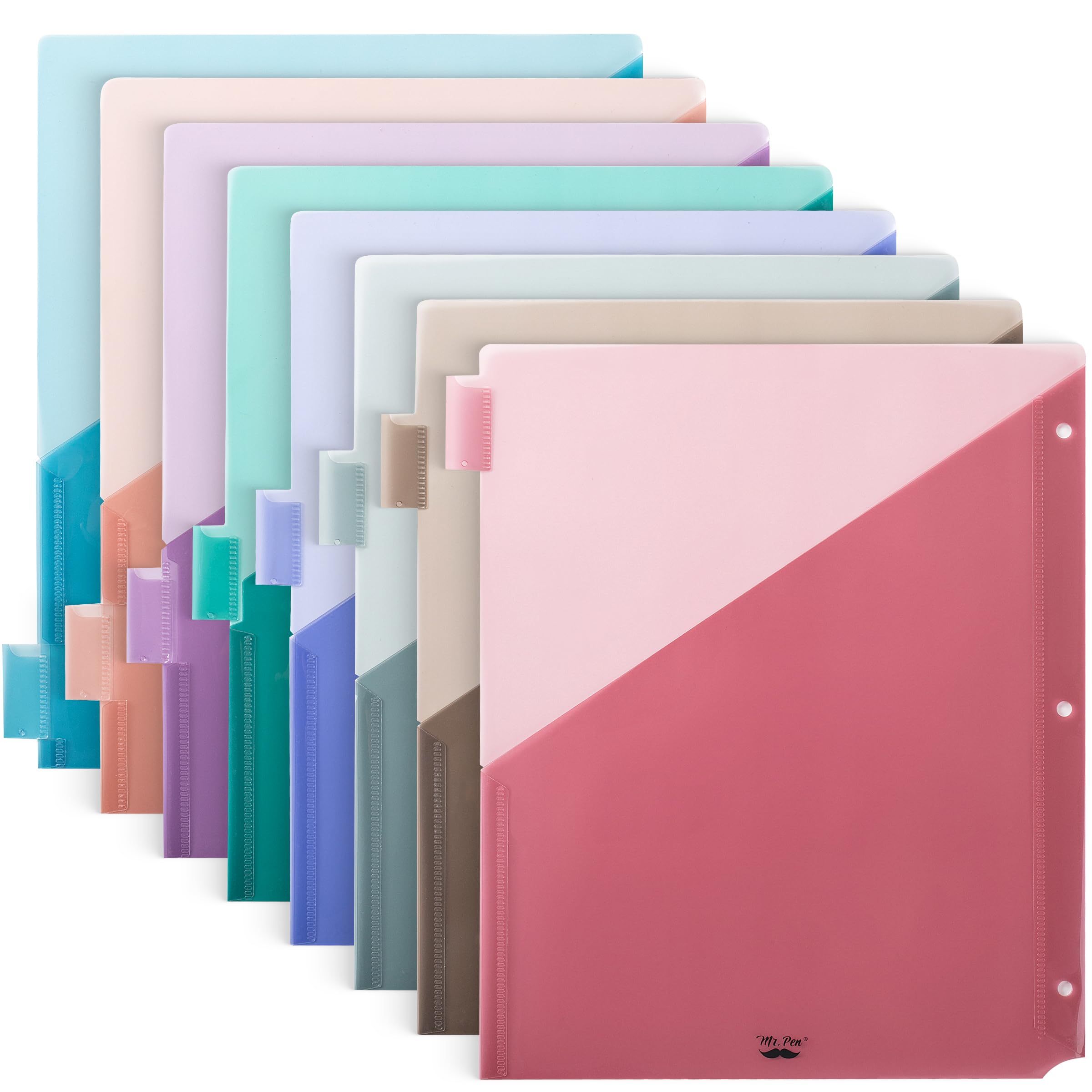 Photo 1 of Mr. Pen- Binder Dividers with Pockets and Tabs, 8 Pack, Assorted Colors, Dividers for 3 Ring Binder with Pockets, Pocket Dividers for 3 Ring Binder with Tabs, Binder Dividers with Tabs and Pockets