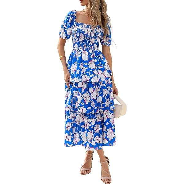Knox Rose Women's Short Sleeve Wrap Dress - (X-Small, Blue Floral) at Amazon  Women's Clothing store