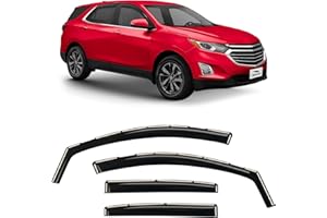 Voron Glass in-Channel Extra Durable Rain Guards for Chevrolet (Chevy) Equinox 2018-2024, Window Deflectors, Vent Window Visors, 4 Pieces - 200835