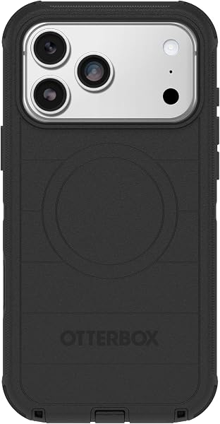 OtterBox iPhone 17 Pro Max Defender Pro Series Case - Black - Tough, Rugged & Durable iPhone Case, Snaps on MagSafe