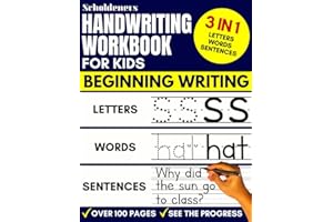 Handwriting Workbook for Kids: 3-in-1 Writing Practice Book to Master Letters, Words & Sentences