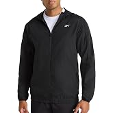 Reebok Men's Running Woven Wind Jacket, Standard Fit, Lightweight Nylon Fabric