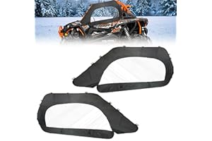 QYMOTO Soft Upper Door Compatible with Polaris RZR XP 1000 / XP Turbo 2014-2023 Cab Enclosure with Heavy Duty Zipper Open Win