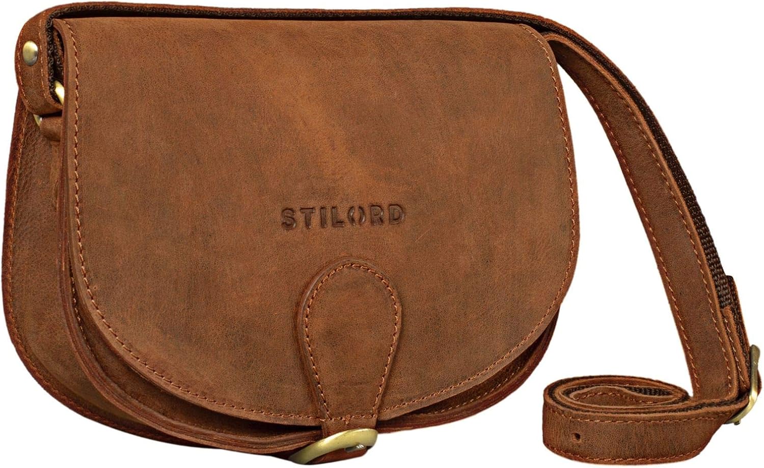 STILORD "Helena" Small Handbag Leather Ladies Brown Elegant Shoulder Bag Women Small Crossbody Bag Classic Vintage Tote Bag in Genuine Leahter Colour:aneto - Image 4