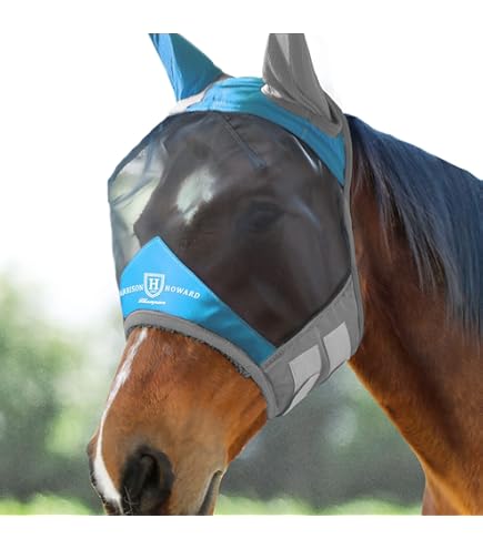 Masque anti-mouches sans oreilles pour âne - 12266 - Cab'âne
