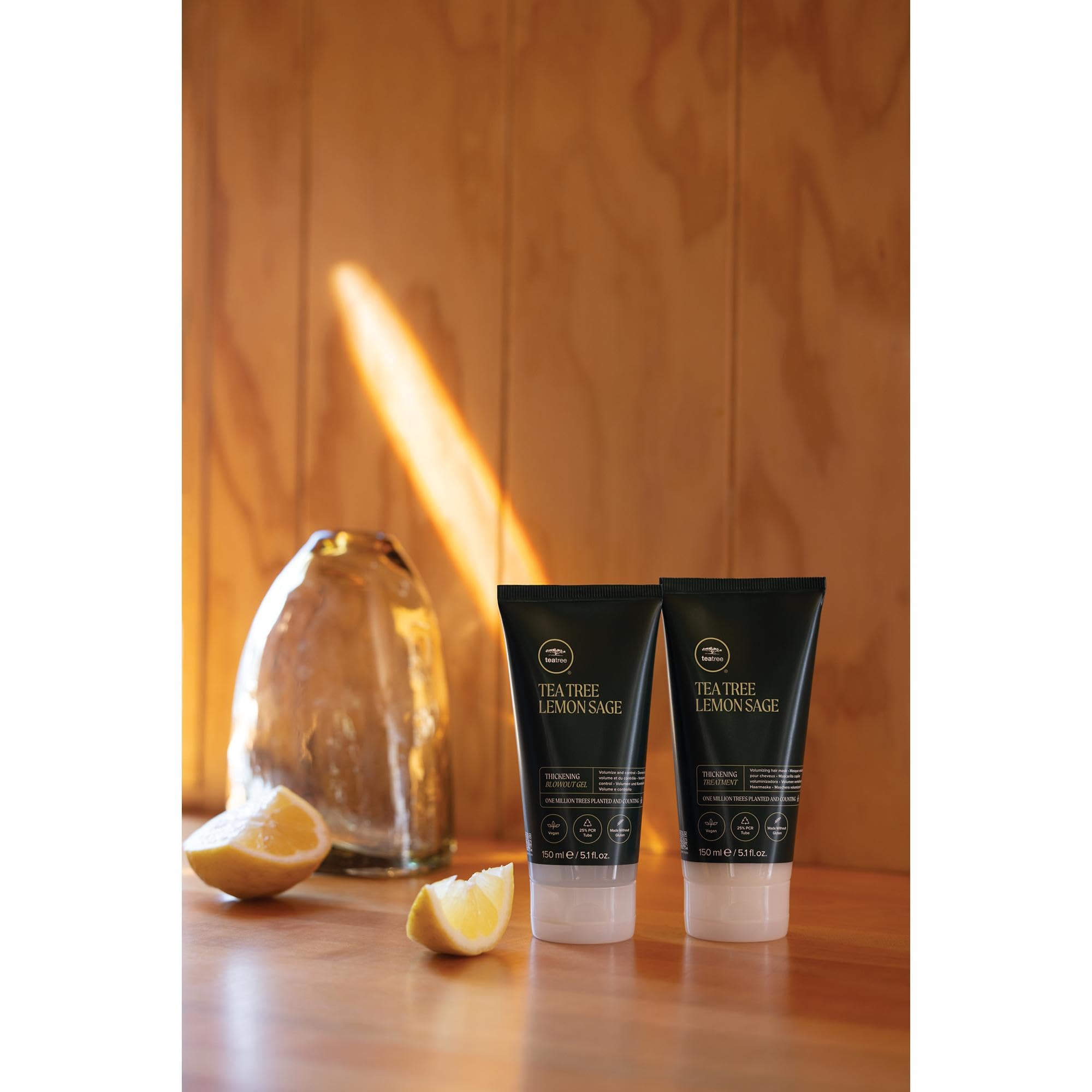 Tea Tree Lemon Sage Thickening Blowout Gel, Volumizing Hair Gel, For Fine Hair, 5.1 fl. oz.