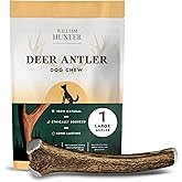 William Hunter Naturally Shed Deer Antlers for Dogs - Long Lasting Dog Antler Chews for Aggressive Chewers, Ethically Sourced