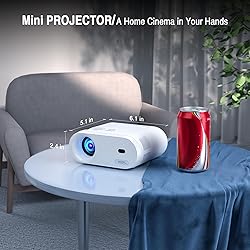 Mini Projector, VISSPL Full HD 1080P Video