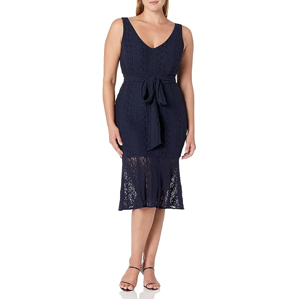 LAUREN RALPH LAUREN Lace-Trim Jersey Dress Black 4 at Amazon Women's  Clothing store