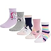 CHUNG Little Big Girls Cotton Socks Toddler above Ankle Polk Dot Crew Fashion Cartoon Cute Fun Pig