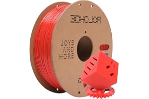 3DHoJor PLA Filament 1.75mm,3D Printer Filament,1kg Cardboard Spool (2.2lbs), Dimensional Accuracy +/- 0.03 mm,Odor Free, Clog Free, No Brittle Filaments,Fit Most FDM 3D Printer,Red