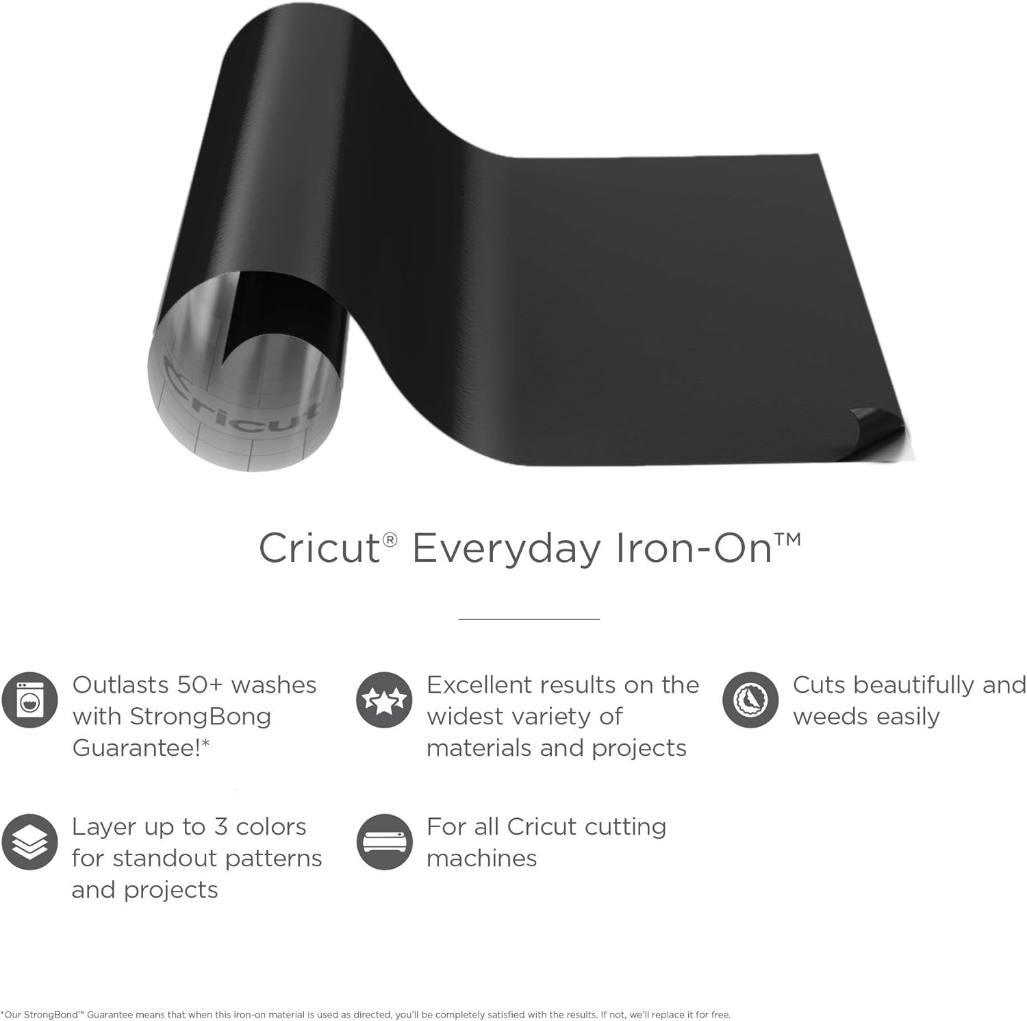 Cricut Everyday Iron On 12” x 24” Vinyl Roll, DIY Decoration Supplies - Cherry: Arts, Crafts & Sewing