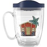 Tervis Made in USA Double Walled Beach House Retreat Collection Insulated Tumbler Cup Keeps Drinks Cold & Hot, 16oz Mug, Daiquiri House