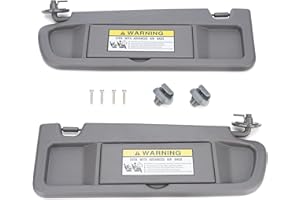 KOONDHEEND 83230-SNA-A01ZA Sun Visors Compatible with for Honda Civic 2006 2007 2008 2009 2010 2011 / Driver Side & Passenger Side/Atlas Gray/Replace 83280-SNA-A01ZA
