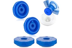ACTICO 5 Gallon Water Jug Cap, Silicone Spill Resistant, Reusable Replacement Cap Fits 55mm Water Bottles,Pack of 4