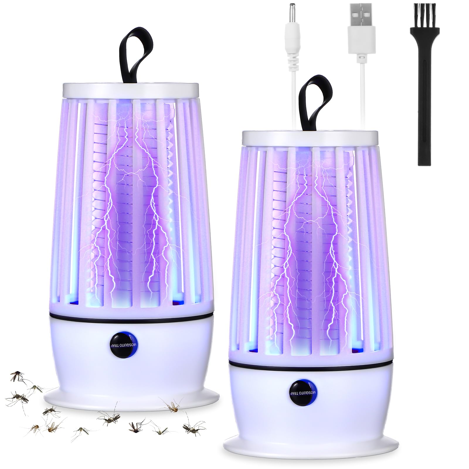 Photo 1 of ONLY 1 PACK NOT 2--- STOCK PHOTO FOR REFERNCE OF ITEM -------------------------------Qualirey 1 Pcs Electric Bug Zapper for Indoors Outdoor Mosquito Zapper Insect Purple Light Mosquito Trap Portable Fly Killer with Security Grid for Home Bedroom Patio Bac