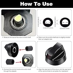 Jetec 4 Pack Control Knobs Replacement with 12