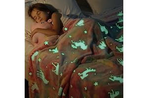 BORORO Unicorn Gifts for Girls Glow in The Dark Blanket 3 4 5 6 7 8 9 10 Year Old Unicorns Blanket Girl Gifts Unicorn Toys Age 6-8 Birthday Gifts