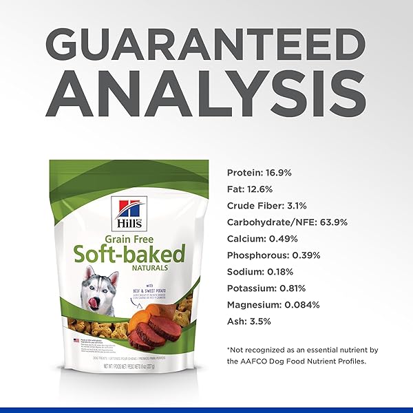 HILL’S GRAIN FREE SOFT-BAKED NATURALS DOG TREATS, BEEF & SWEET POTATO, 8 OZ. BAG