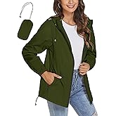 TCOT Womens Rain Jackets Waterproof Windbreaker Jackets lightweight Portable Rain Coat