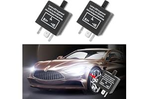 DWARFOO 2PCS CF-13 LED Flasher Relay, Automotive Electronic Flashers, 3-Pin Adjustable LED Blinker Relay, 12V Flasher Relay Universal Car Accessories for LED Turn Signal Fixing Hyper Blink Flash(2PCS)