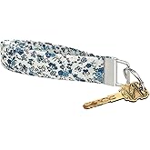 CELOKIY Printed Fabric Wristlet Keychain, Wrist Key Chain for Women with Metal Hardware