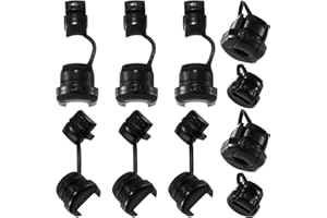 CustomyLife 6N-4 & 4N-4 Round Strain Relief Cord Connector, 10PCS Nylon Insulating Cable Bush Grommet, Electric Cable Protector Buckle for Electrified Railways Power Network Wire-Black