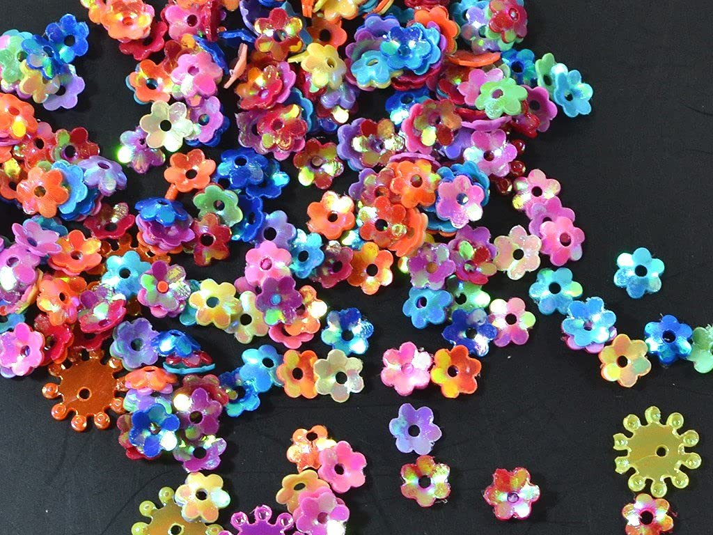 The Design Cart Assorted Small Flower Shaped Sequins Ntc1104089, 250