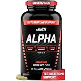 Alpha JYM Testosterone Support for Men, Tongkat Ali, Ashwagandha - 180 Caps | DIM, Hormone Balance, Natural Vitality Support, Physical Performance, Daily Testosterone Supplement for Men