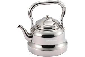 Captain Stag UW-3583 Camping Barbecue Kettle, 1.5 L (1.5 L), Stainless Steel, Wide Mouth Camp Kettle