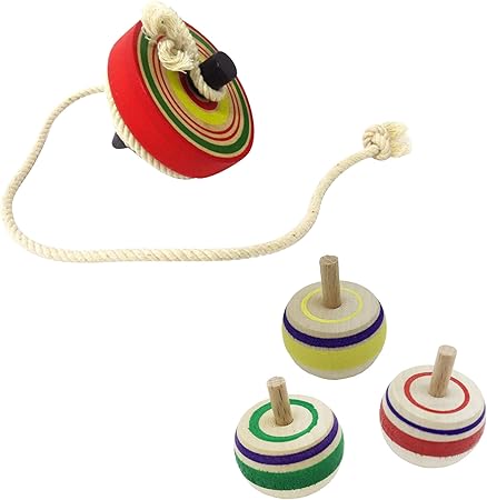 Amazon 昔なつかしコマ入門セット コマ 木ごま 逆立ちこま ひも付き 知育玩具 木のおもちゃ 子ども 男の子 キッズ 2種セット 木ごま 1個 逆立ちこま3個セット コマ ベーゴマ おもちゃ