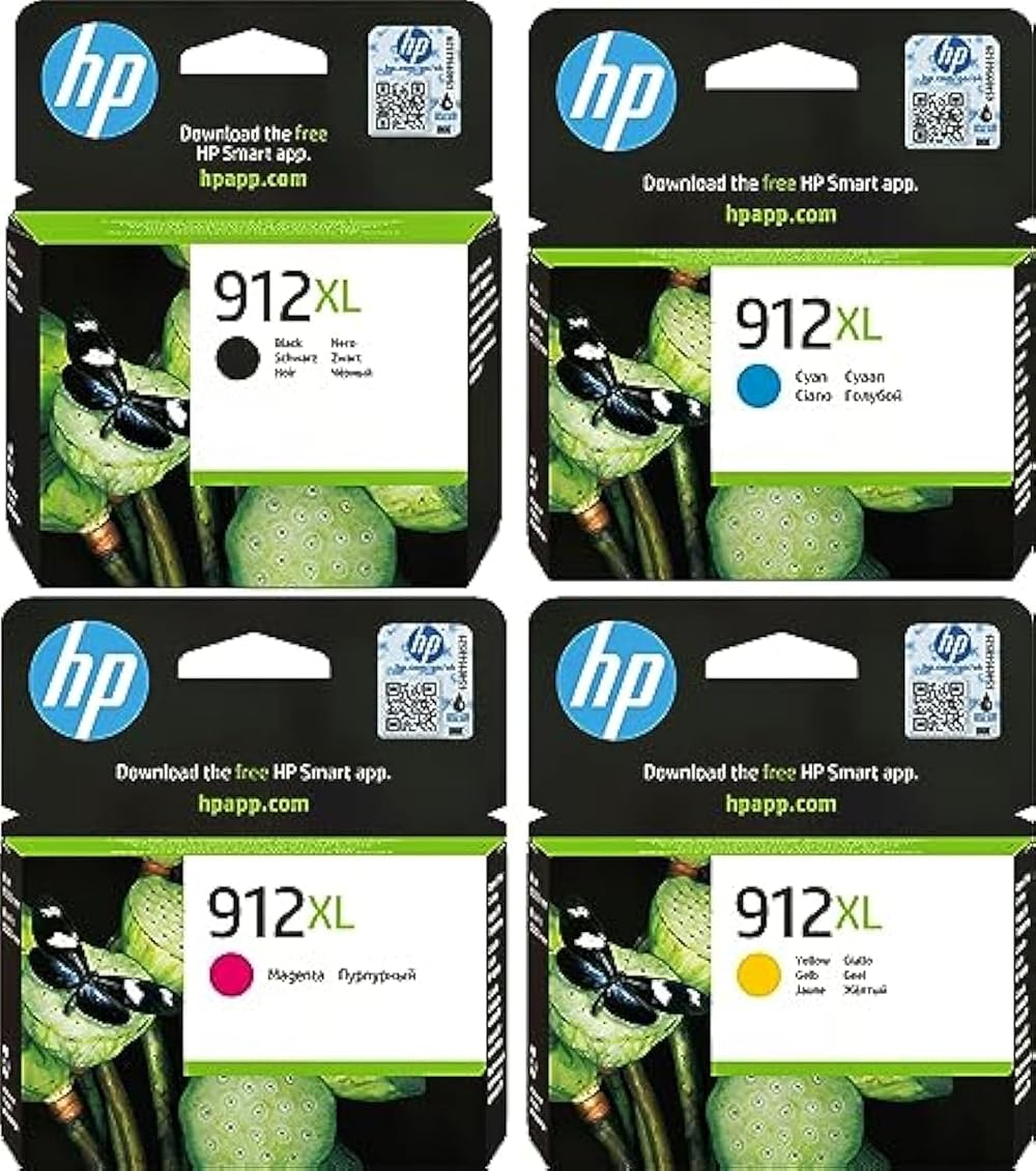 HP 3YP34AE 912XL High Yield Original Ink Cartridges Multipack Black Cyan
