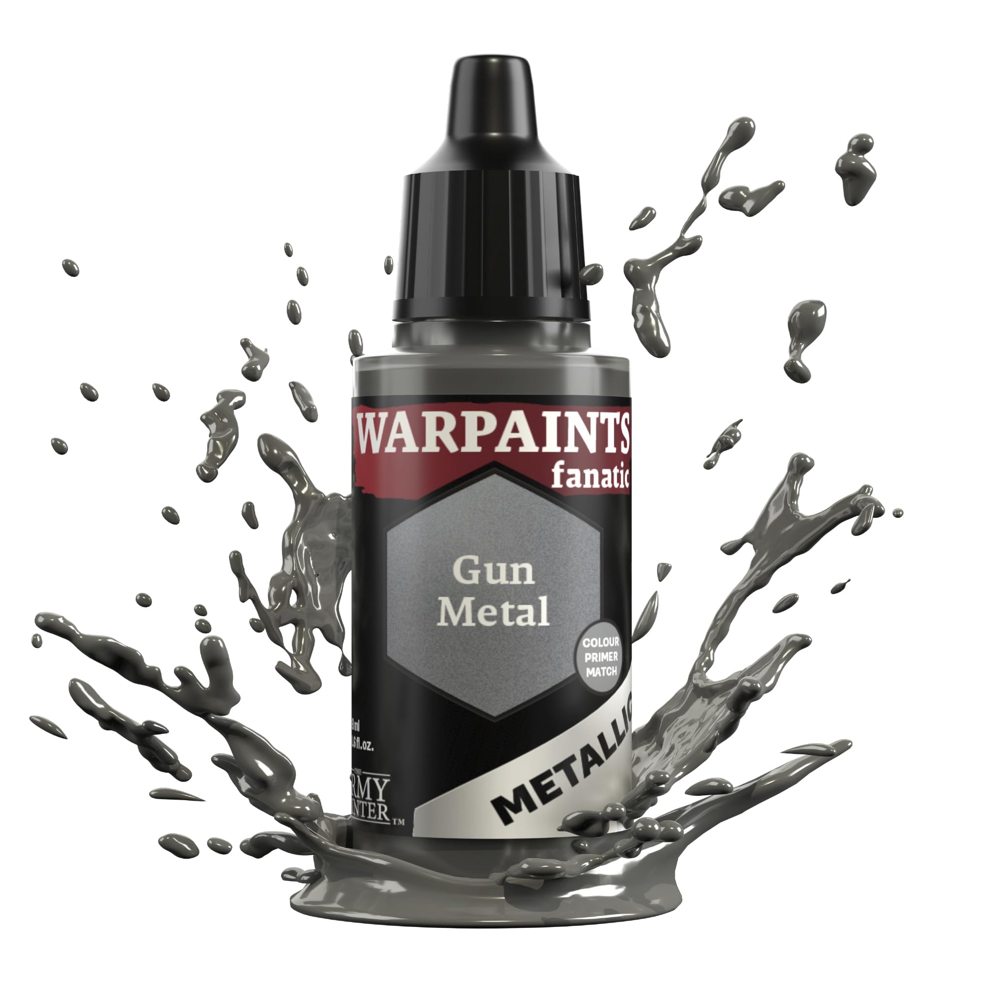 The Army Painter, Warpaints Fanatic Metallics Gun Metal Single Acrylics, Miniature Hobby Painting, Quality Paint for Miniature Wargaming