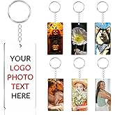 MOUROUSHION Personalized Photo Keychain 20 Pcs, Custom Acrylic Key Chain Bulk with Picture/Text Double Sided Printing Key Tag