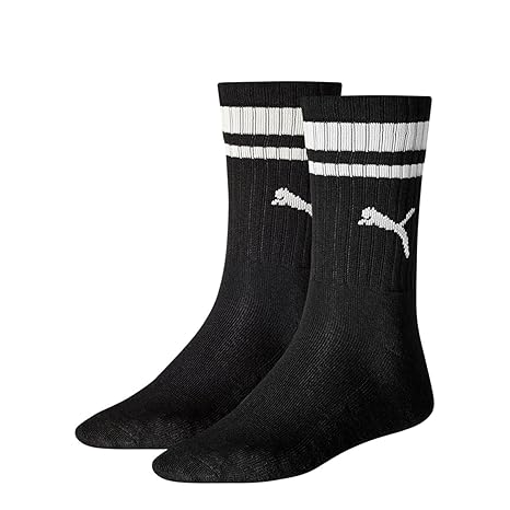Puma Herren Crew Heritage Stripe 2p Unisex Socken