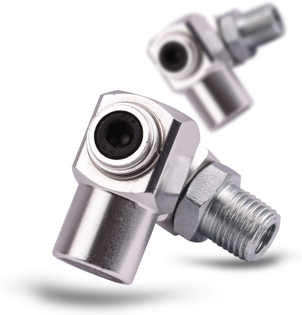 WYNNsky 1/4" NPT 360 Degree Swivel Air Hose Connector, 1/4 Inch Industrial Swivel Air Fittings - - 