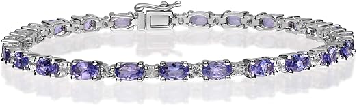 Gin & Grace 925 Sterling Silver Natural Emerald Bracelet for Women Jewelry Gifts