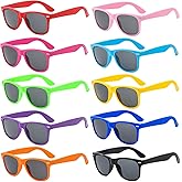 Pibupibu 10/20 Packs Adults Wholesale Neon Colors Square Retro Style Party Favors Sunglasses