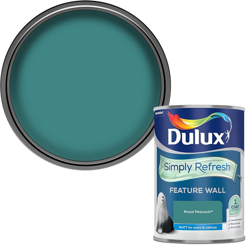 Dulux Simply Refresh Proud Peacock Matt Emulsion Paint 1.25L