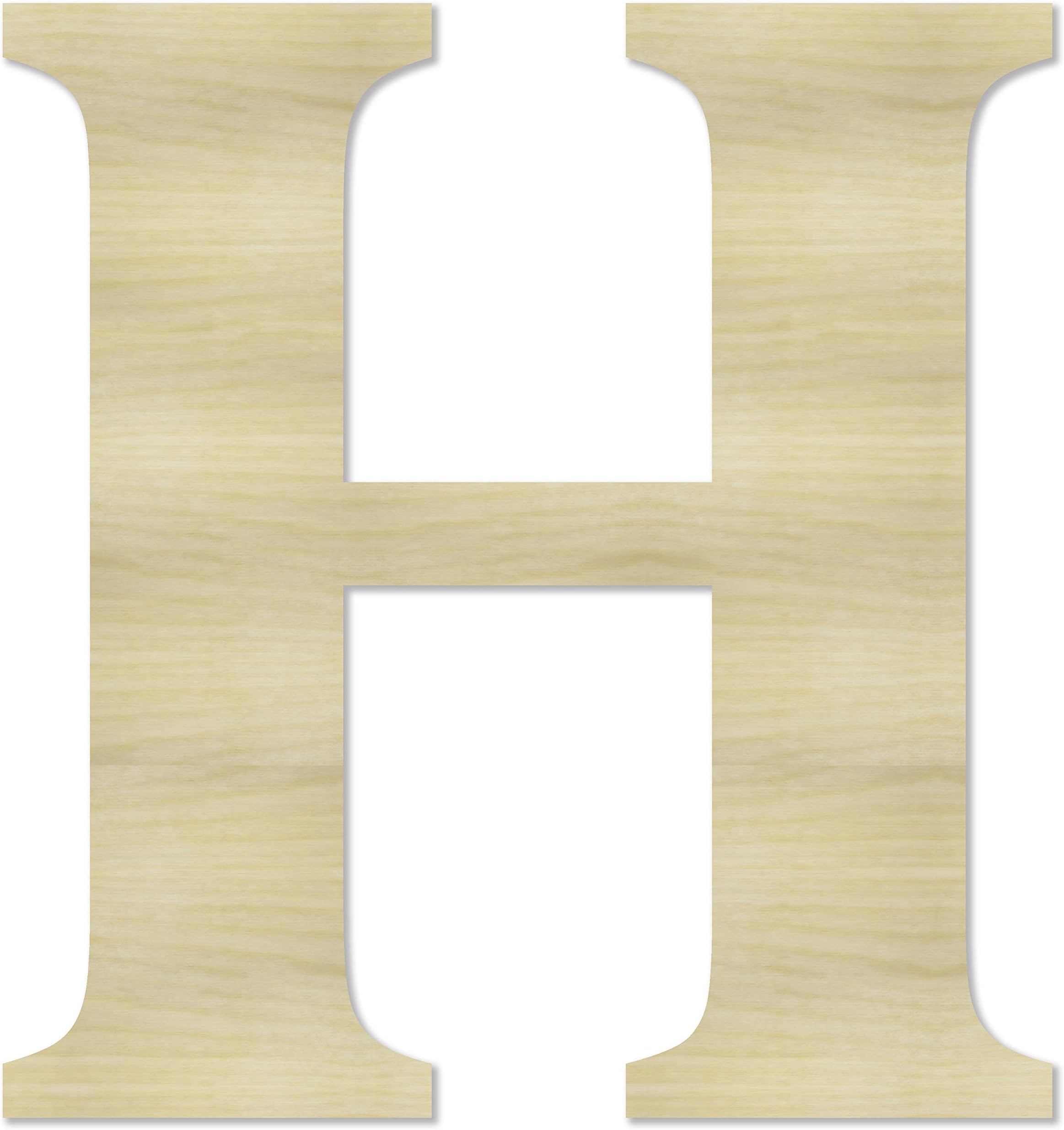 Wooden Letter H (2 Pack) - 2" Tall x 1/4" Thick - Cut from Birch Plywood, Ready for Painting or Decorating. Excellent for Home Decor, Office Signs, and Party Decorations.