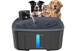 HICUPER Wireless Dog Water Fountain, 2.1GAL/8L/270oz Large Dog Water Fountain Cordless,Automatic Dog Water Dispenser with Ultra Quiet, BPA-Free,Battery Operated, LED Reminder,Ideal for Dogs&Cats