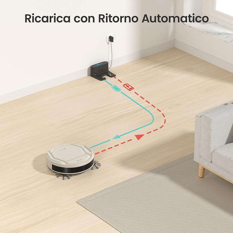 M210P Robot Aspirapolvere Ultra Sottile 7,8cm Anti-Groviglio