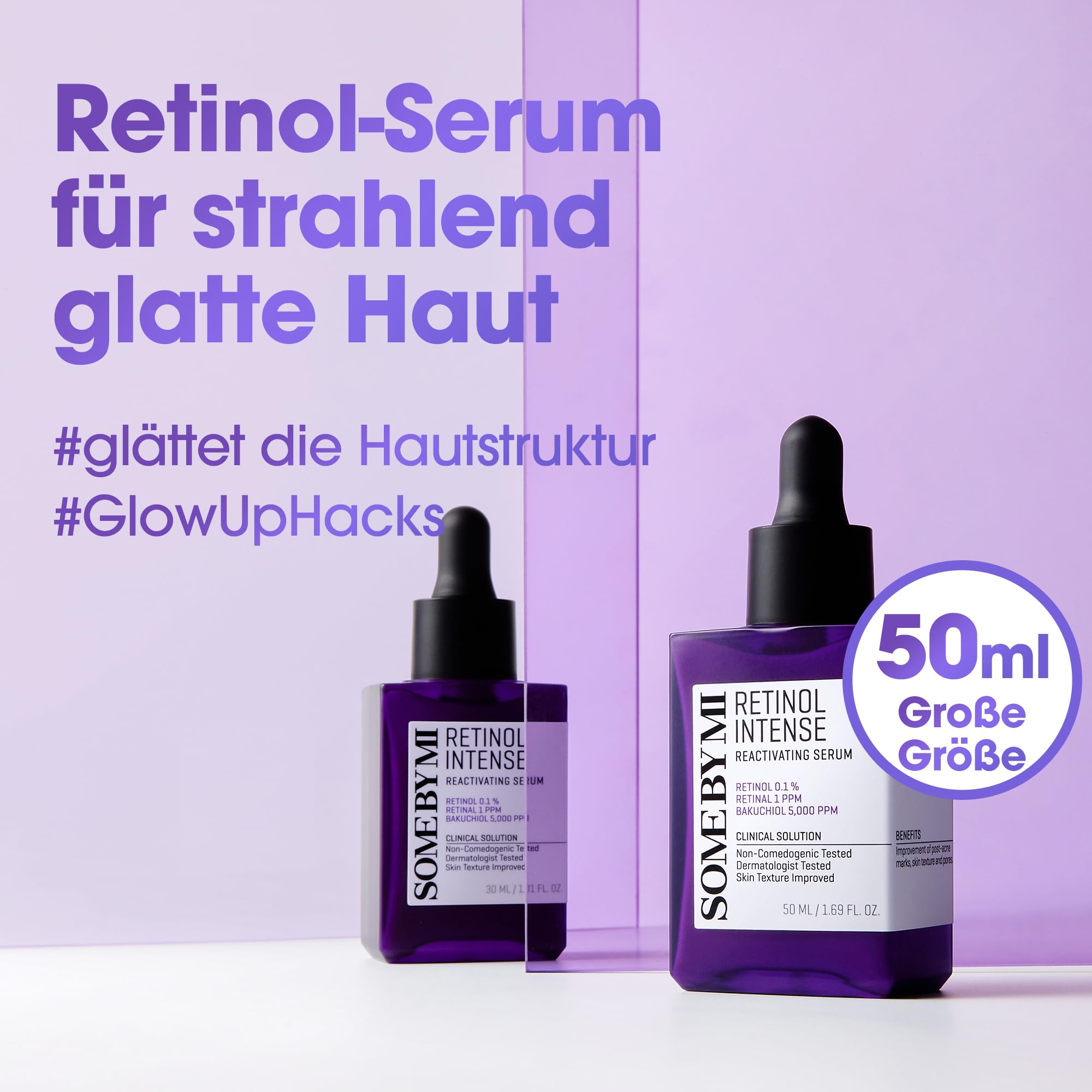 SOME BY MI Retinol Intense Reactivating Serum – 50ml – Bakuchiol-Retinol-Serum für straffere Haut – Verfeinert Poren & verbessert Hautstruktur – Koreanische Hautpflege 2