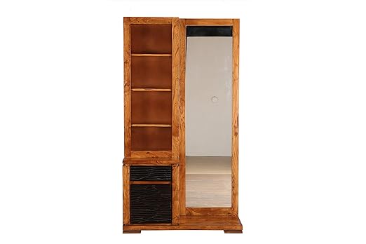 HomeTown Leopold Solid Wood Dressing Table in Honey Colour