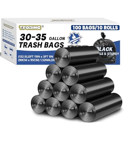 33 Gallon Trash Can ToughBag 30-33 Gallon Heavy Duty Trash Bags