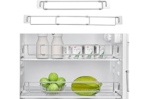 ELIUNG RV Secure Adjustable Bars, 304 Stainless Steel RV Fridge Bars, 12.5"-22.3" Refrigerator Tension Rods for Camper, RV, Trailer Refrigerator Prevents Messy Spills (2 Pack)