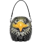 Lyuxhetaokdiq Men and Women PVC Unique Novelty 3D Owl Shaped Crossbody Shoulder Bag Handbag Purse