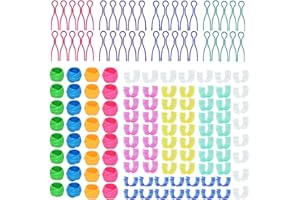 HDST-HOME 142 Pcs Bobbin Clamps Holders Thread Buddies, Bobbin Holder Clips Color Thread Clips Holder Silicone Spool Huggers Thread Holders for Embroidery Quilting Sewing Accessory Thread Spool Organizing